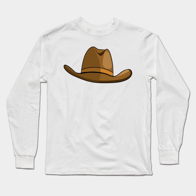 Cool Cowboy Hat Long Sleeve T-Shirt by KawaiinDoodle